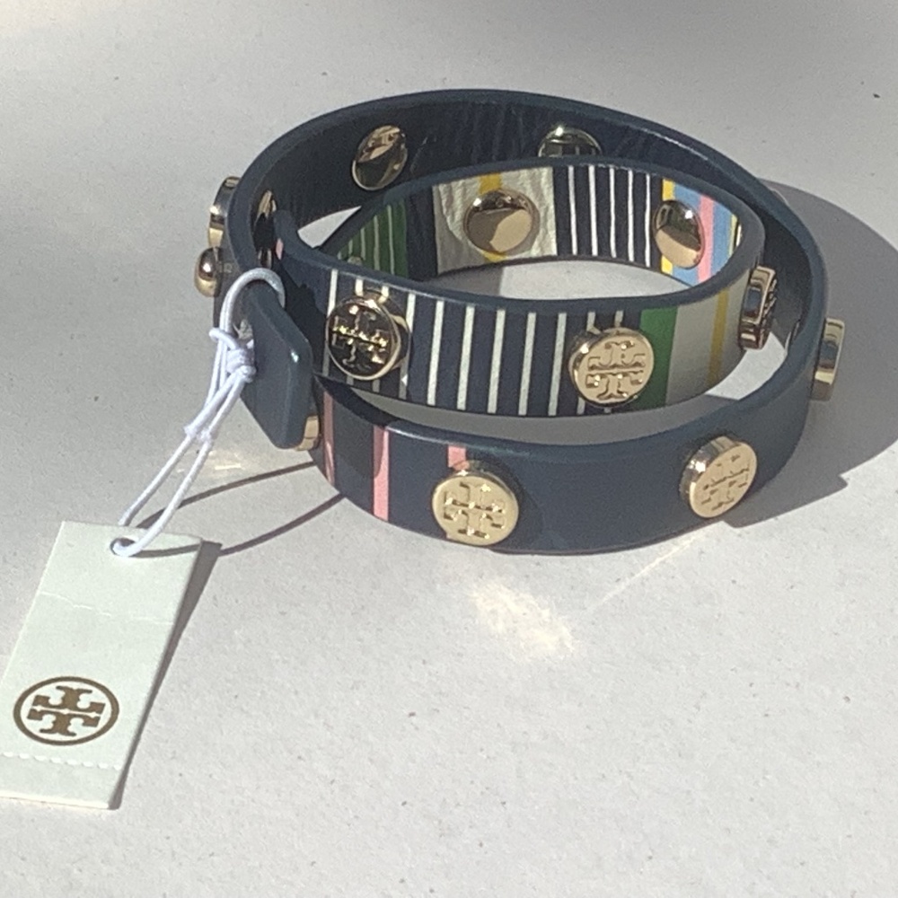Tory Burch Double Wrap Logo Stud Bracelet - NWT